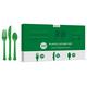 Festive Green Heavy-Duty Plastic Cutlery Set for 50 Guests, 200ct